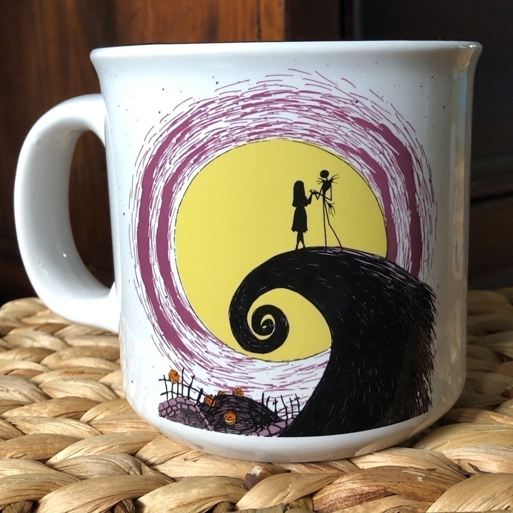 Disney Nightmare Before Christmas white camper style ceramic mug 20oz